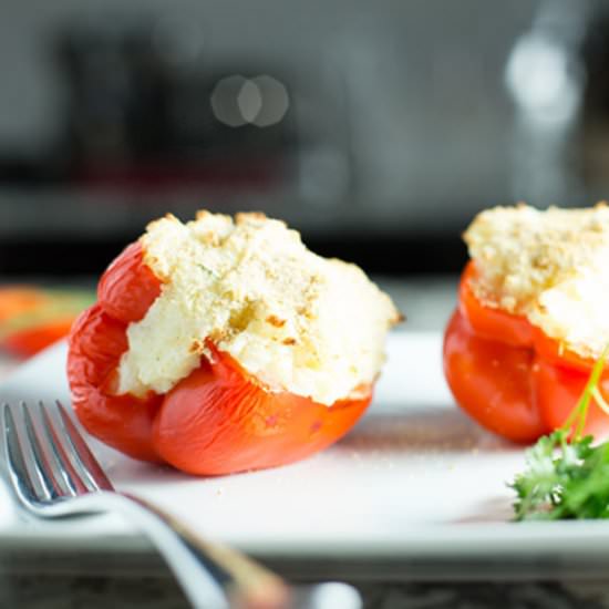 Mashed Potato Stuffed Bell Pepper