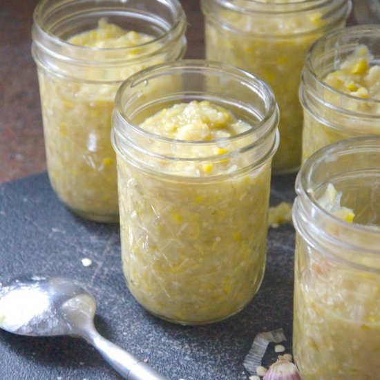 Roasted Tomatillo + Corn Salsa