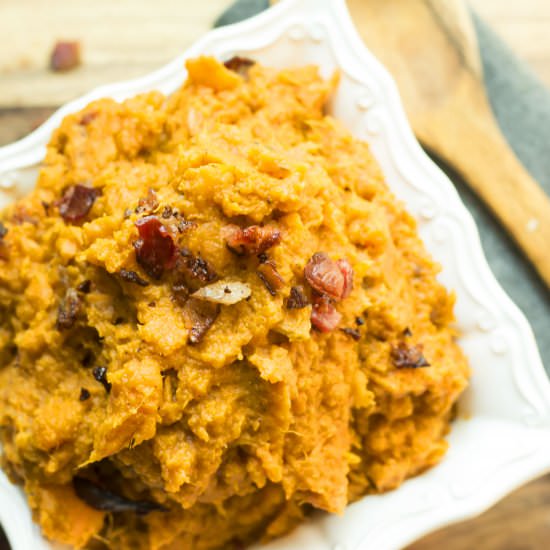 Bacon Mashed Sweet Potatoes