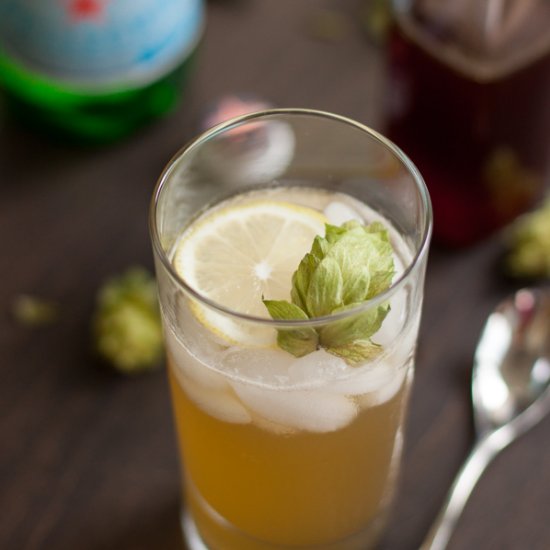 Lemon Syrup with Hops and Tea