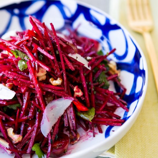 Raw Beet Salad w/Manchego Cheese