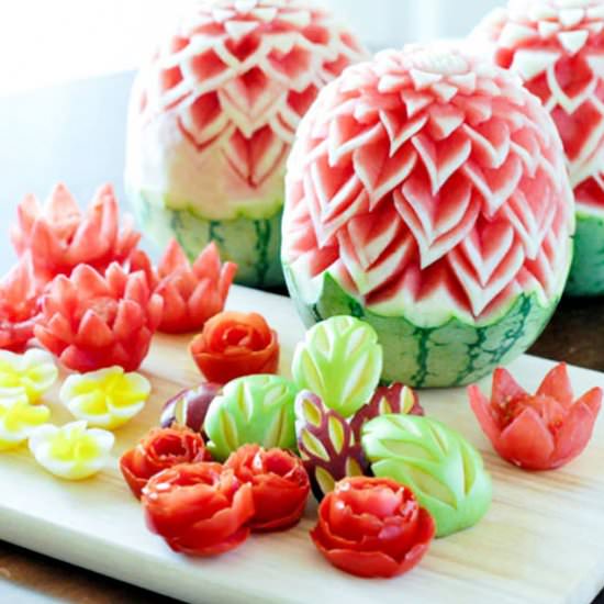 Thai Fruit Carving