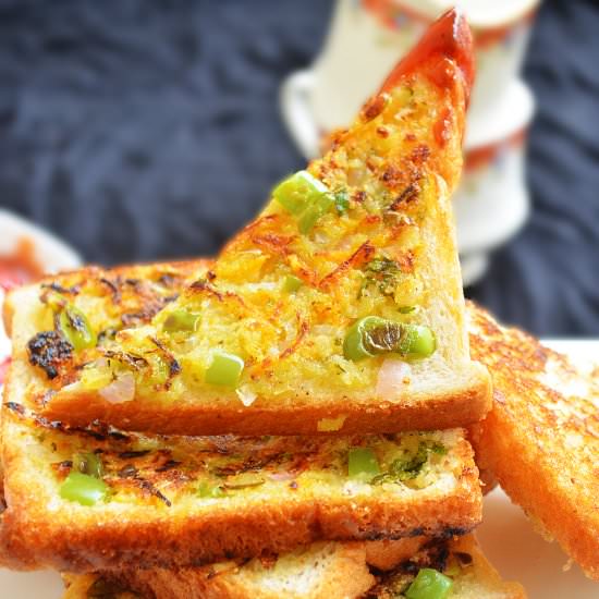 Eggless Savory French Toast