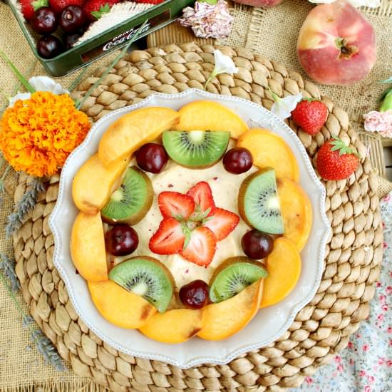 tropical peach smoothie bowl