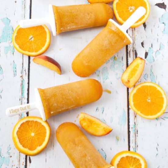 Grand Marnier Peach Popsicles