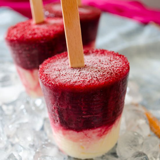 Cherry Vanilla Pudding Pops