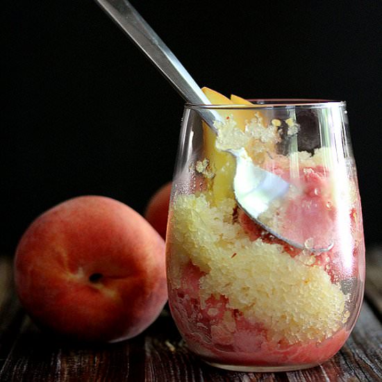 Peach Granita Sundaes