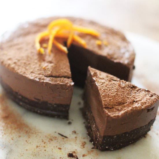 Vegan Chocolate Orange Cheesecake