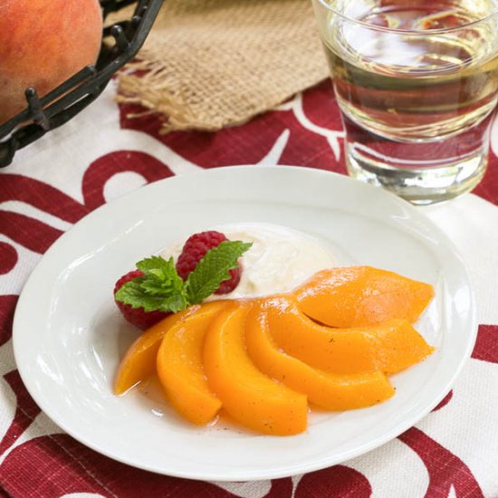 Riesling Poached Peaches