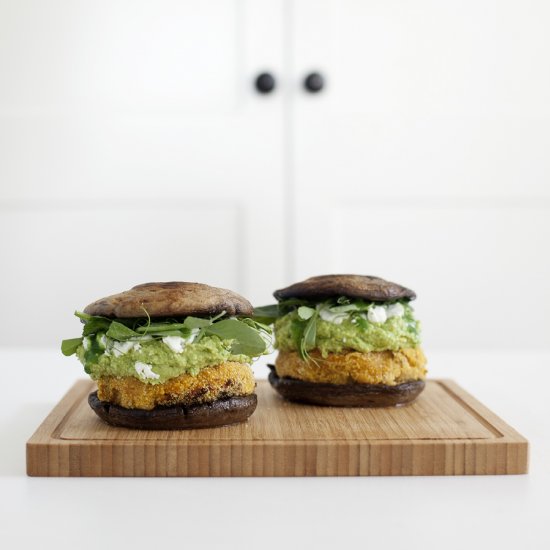 Sweet Potato Burgers with Guacamole