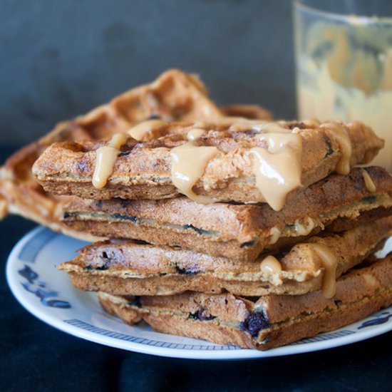 Blueberry Dulce de Leche Waffles