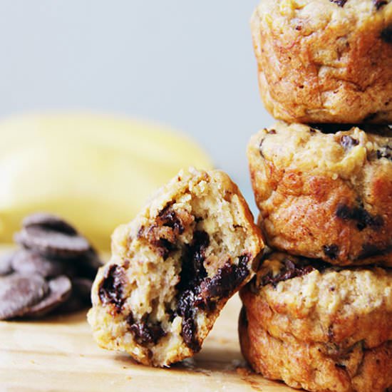 Banana, Weet-bix, and Chocolate Chip Muffins