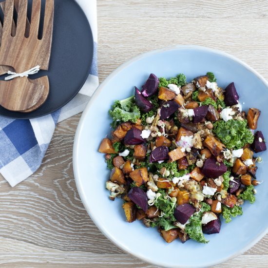 Roast Vegetable & Goat Cheese Salad