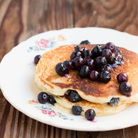 White Chocolate Blueberry Pancakes