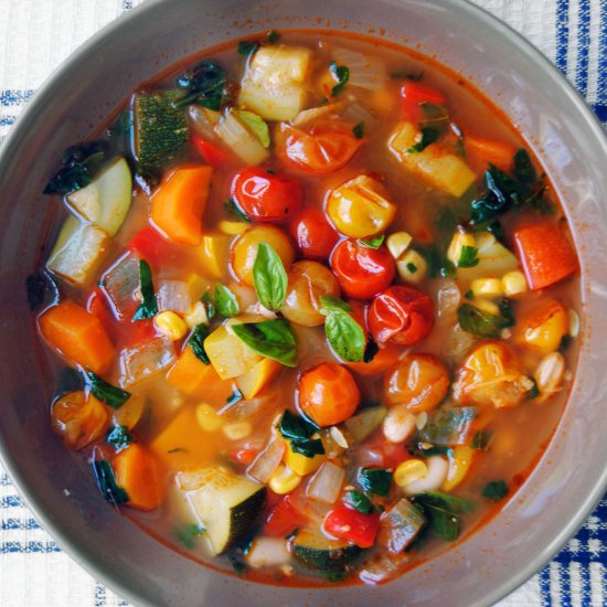 Roasted Cherry Tomato Minestrone