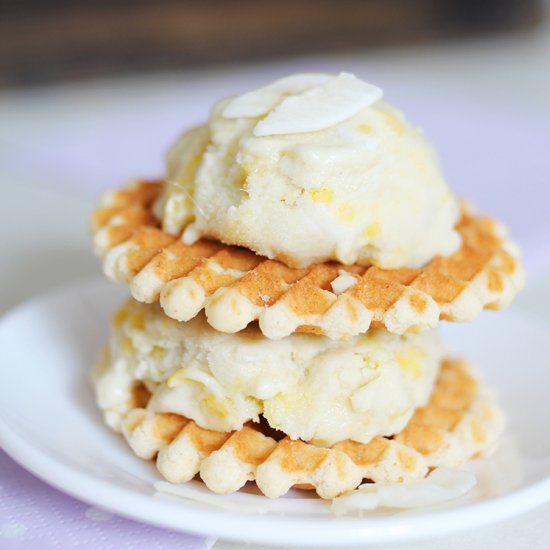 Vegan coconut mango ice cream