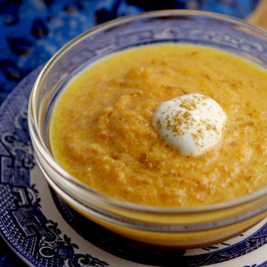 Roasted carrot & cumin soup