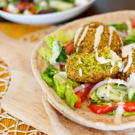 Falafel Pita w/ Turkish Salad