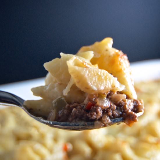 Mac and Cheese Shepherd’s Pie