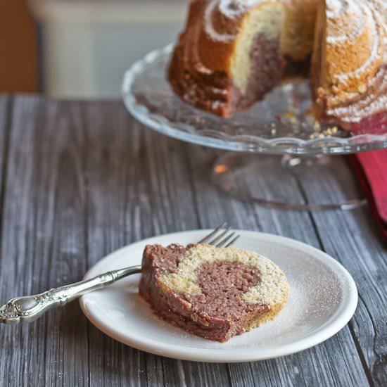 Plum Swirled Bundt Cake