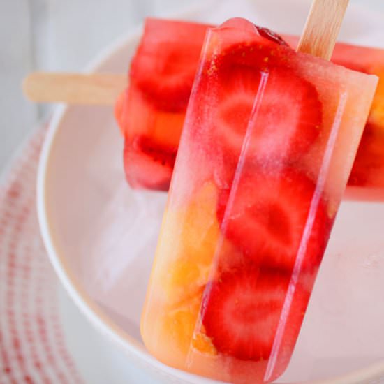 Strawberry Lime-Aid Popsicles