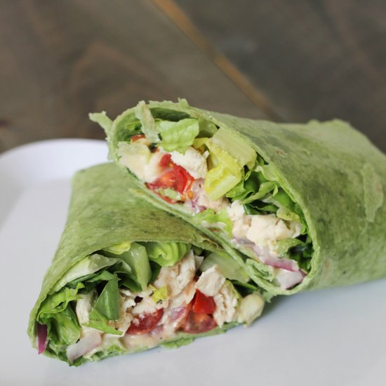 Grilled Chicken Caesar Salad Wraps