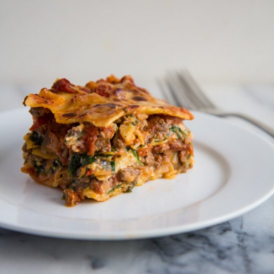 Spinach & Tomato Lasagna