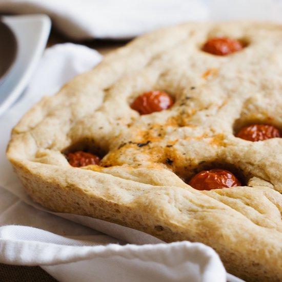 Focaccia with Cherry Tomatoes