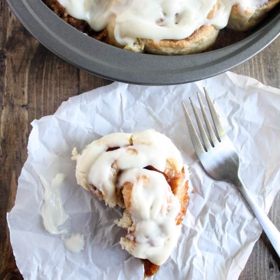 One Hour Cinnamon Rolls