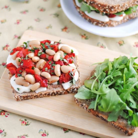 White Bean & Mozzarella Sandwich