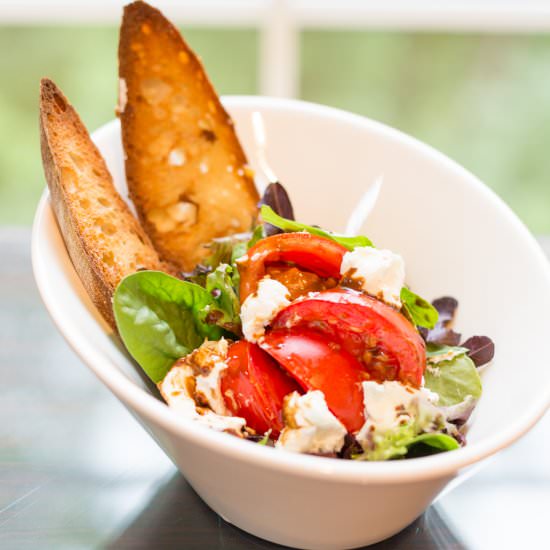 Warm Tomato Salad with Goat Cheese