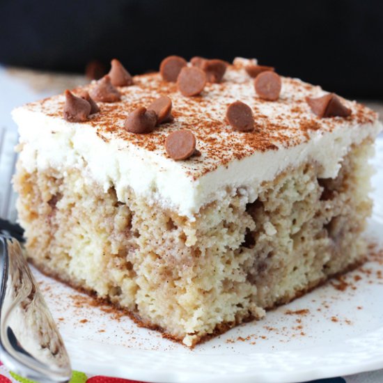 Cinnamon Roll Poke Cake