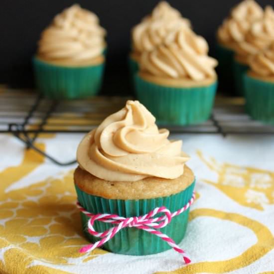 Caramel apple cupcakes