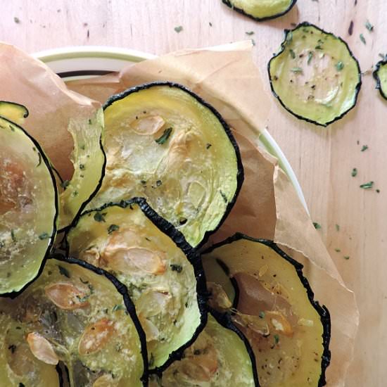 Cheesy Ranch Zucchini Chips