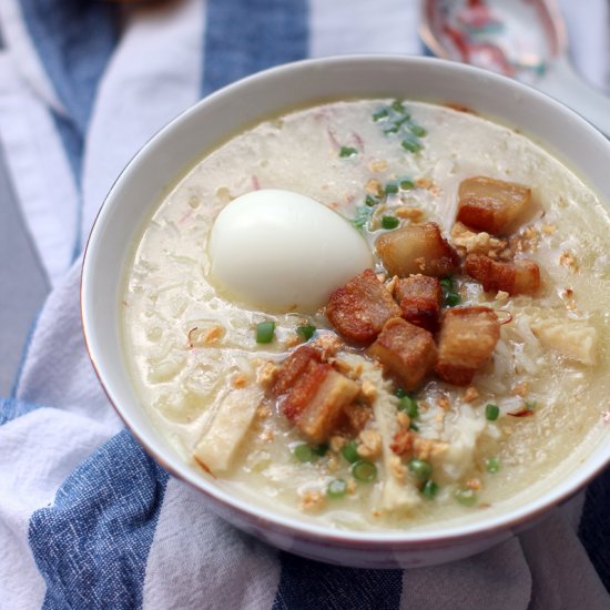 Ox Tripe and Crispy Pork Porridge