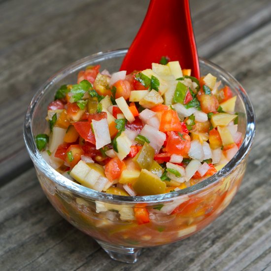 Mango olive salsa