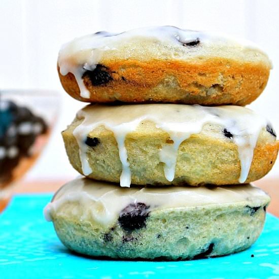 Easy Baked Blueberry Donuts