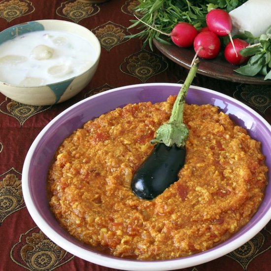 Iranian Eggplant and Tomato Dip