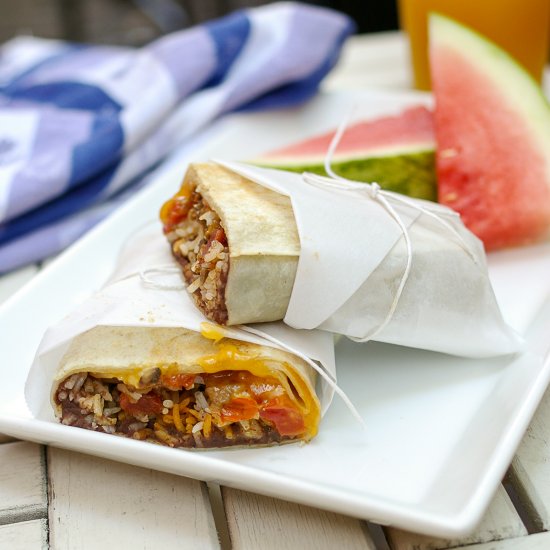 Mushroom Beef Burritos