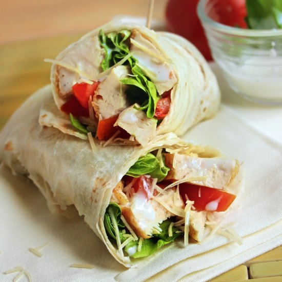 Grilled Chicken Sandwich Wraps