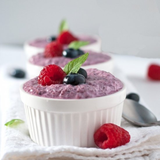 Vegan Summer Berry Pudding