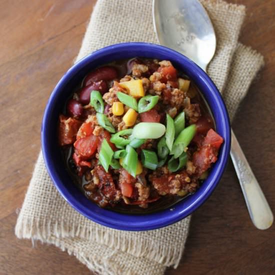 Vegan Red Bean Balsamic Chili