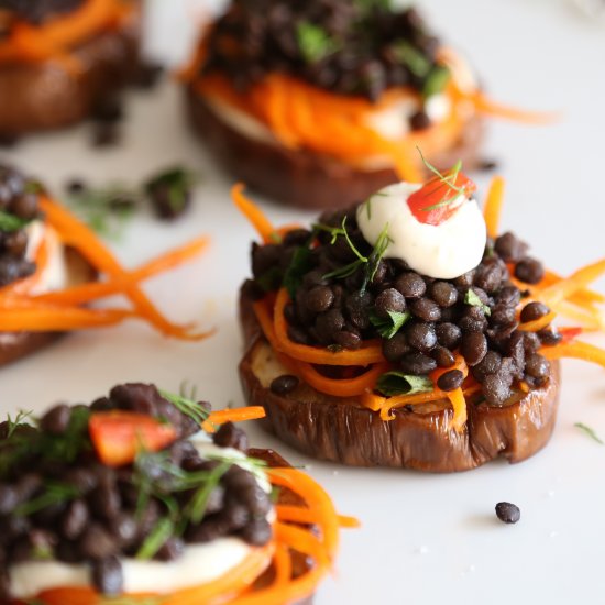 Beluga Lentils w/ Roasted Eggplant