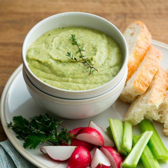 Greek Goddess Basil Hummus