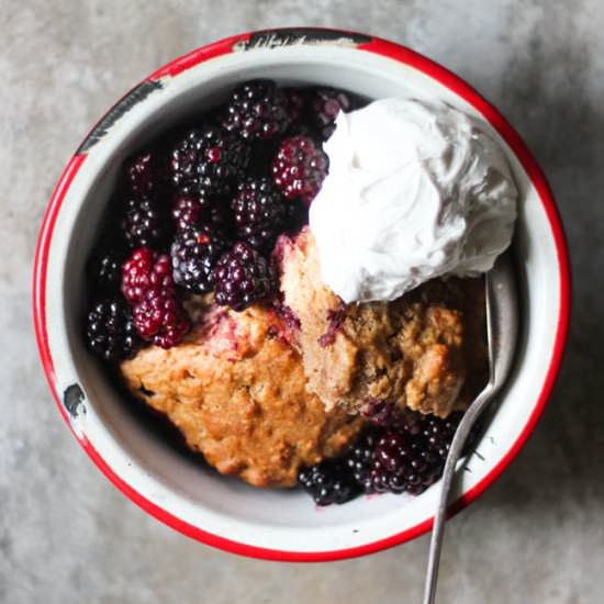 Blackberry and Rye Cobbler