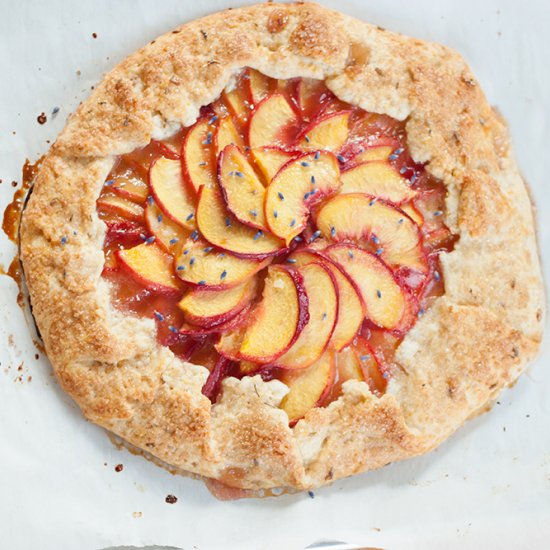 Lavender Peach Galette