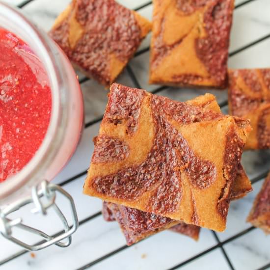 Peanut Butter & Jelly Cookie Bars