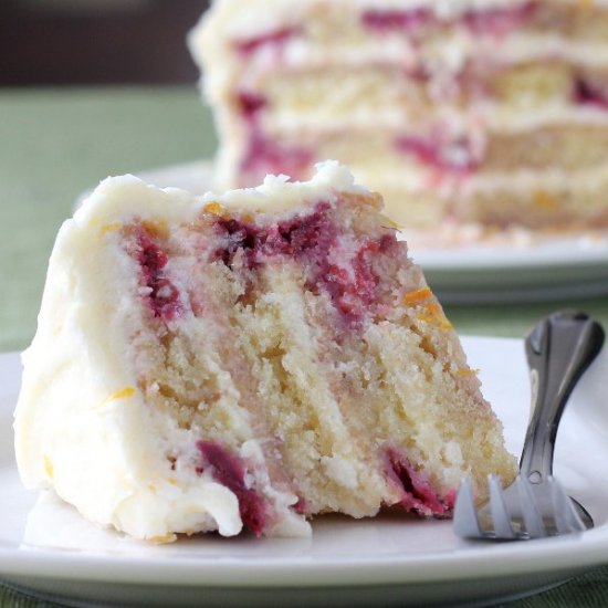 Meyer Lemon & Raspberry Yogurt Cake