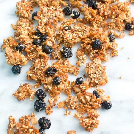 GF Blueberry Chia Quinoa Granola