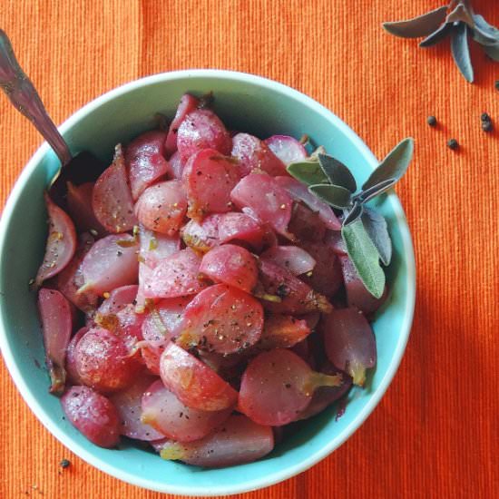 Butter Braised Radishes